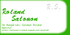 roland salomon business card